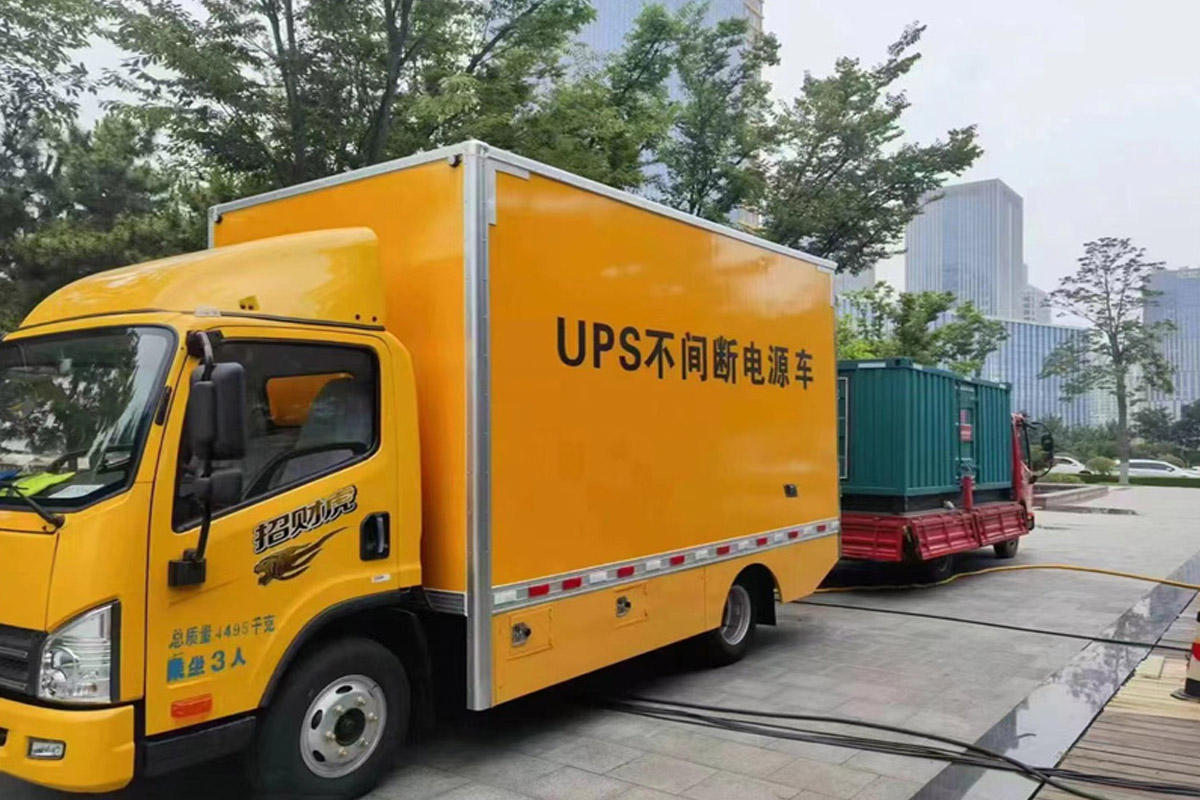 南票发电机租赁施工现场