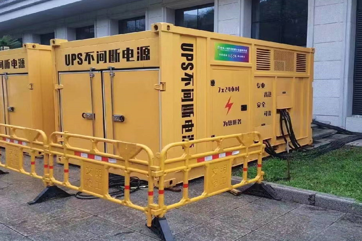 南票发电机租赁施工现场