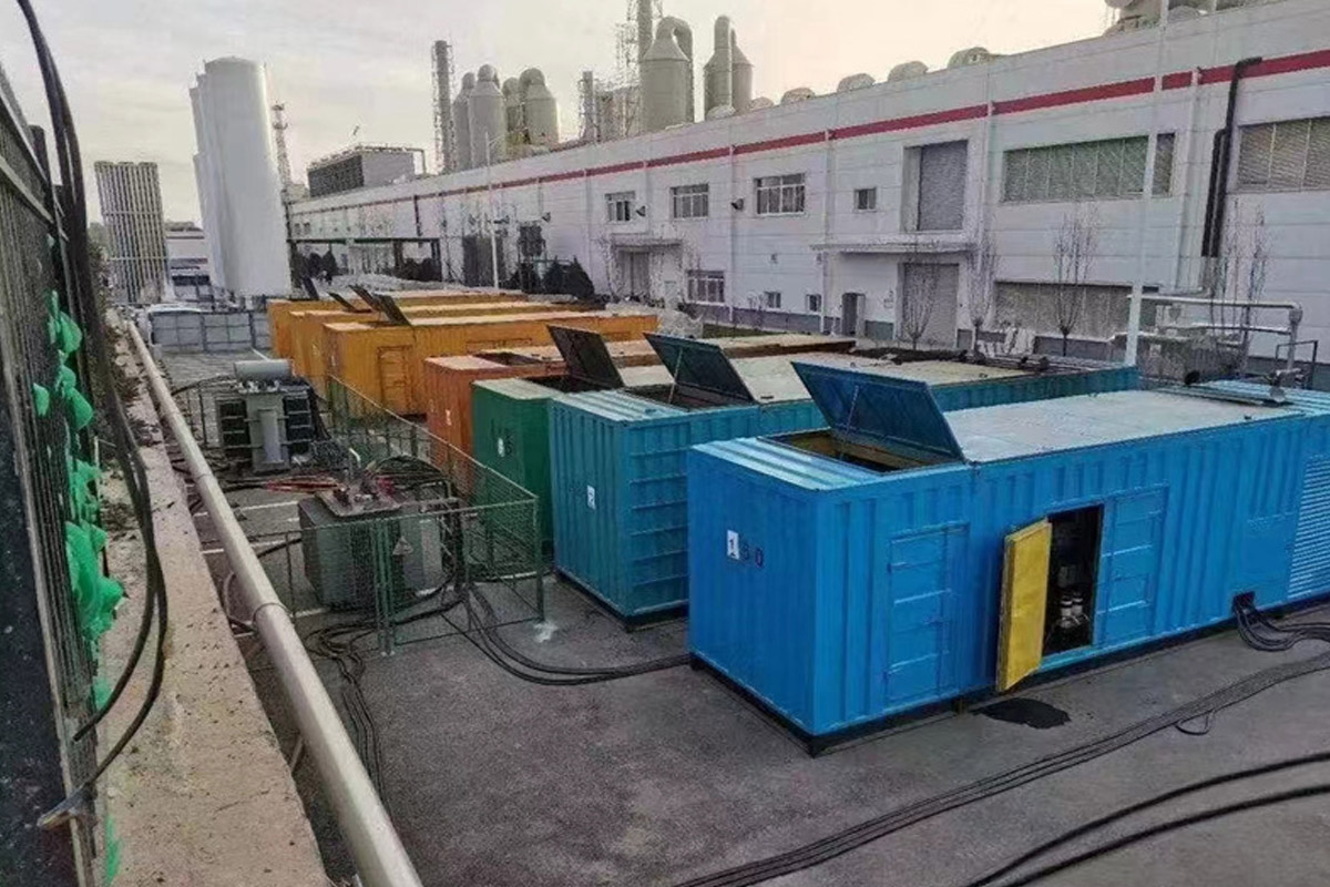 南票发电机租赁施工现场